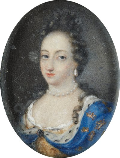 Miniatuurportret van koningin Ulrika Eleonora de Oudere, koningin van Zweden 1680-1693 door Unbekannt Unbekannt